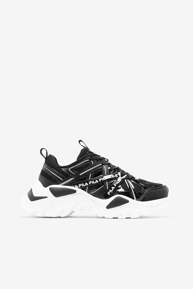 Black / Black / White Women's Fila Electrove 2 Trainers | yjyz4991ykn