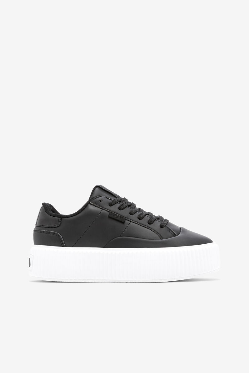 Black / Black / White Women's Fila Sandblast Oversole Trainers | BodaHGrge7w