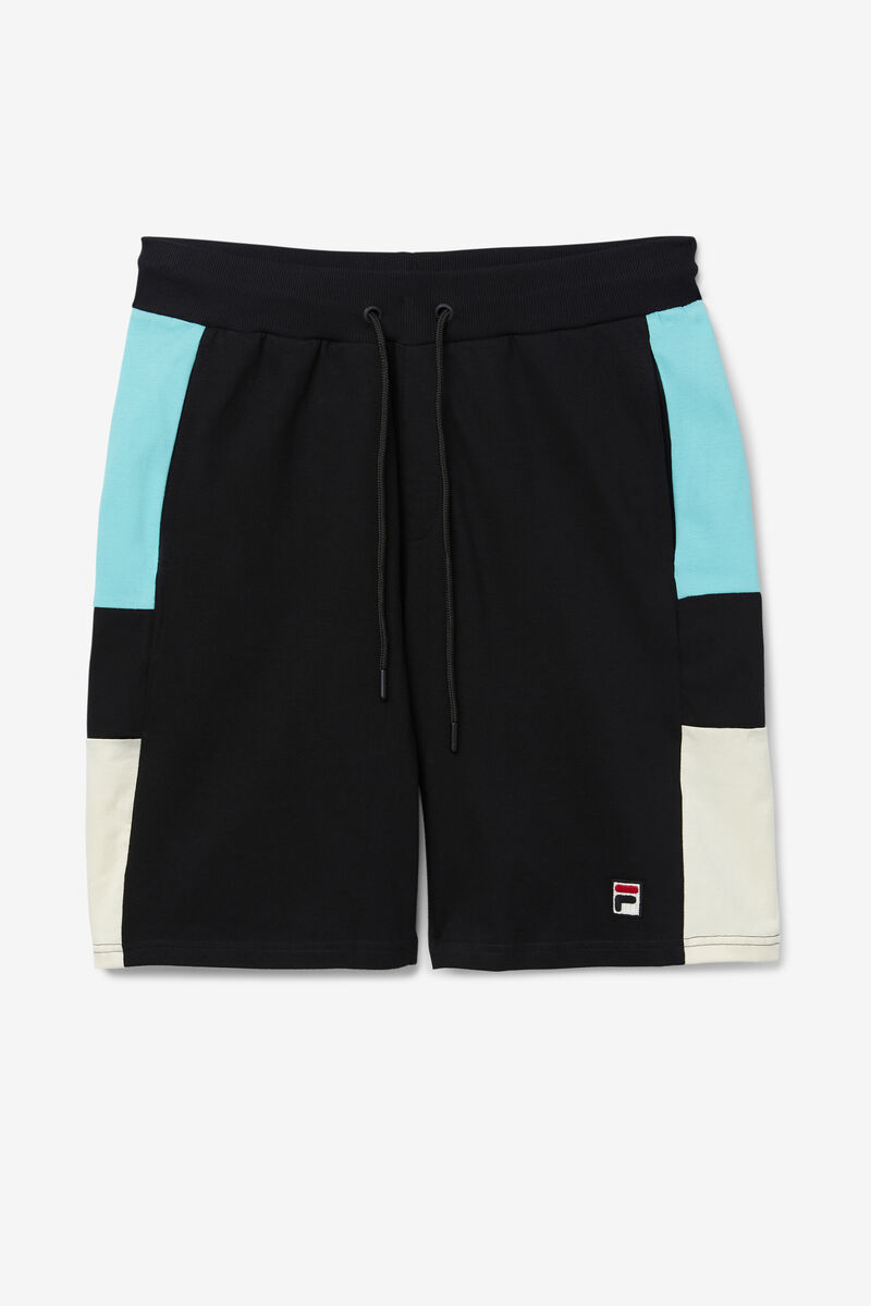 Black / Blue Turquoise Men's Fila Galway Short Shorts | FGILWo1JcAq