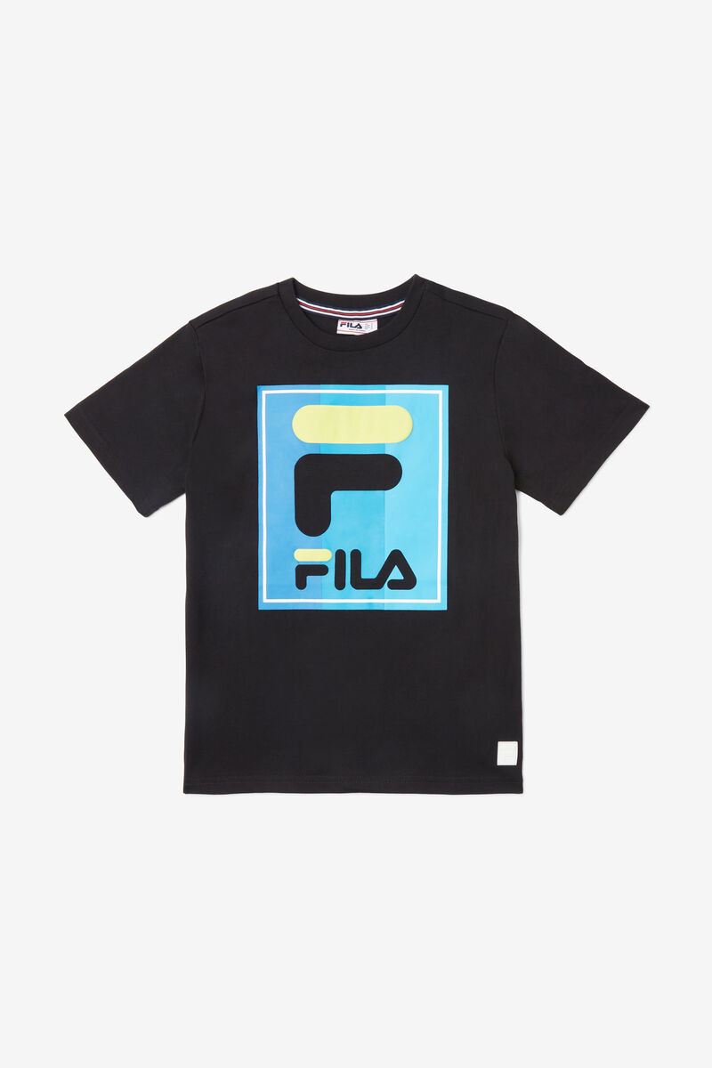 Black Kids' Fila Tavares T Shirts | YrEcEbwScBi