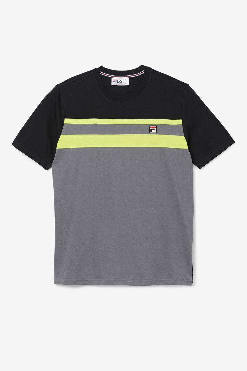 Black / Light Green Men's Fila Dover T Shirts | drA4esSAz1P