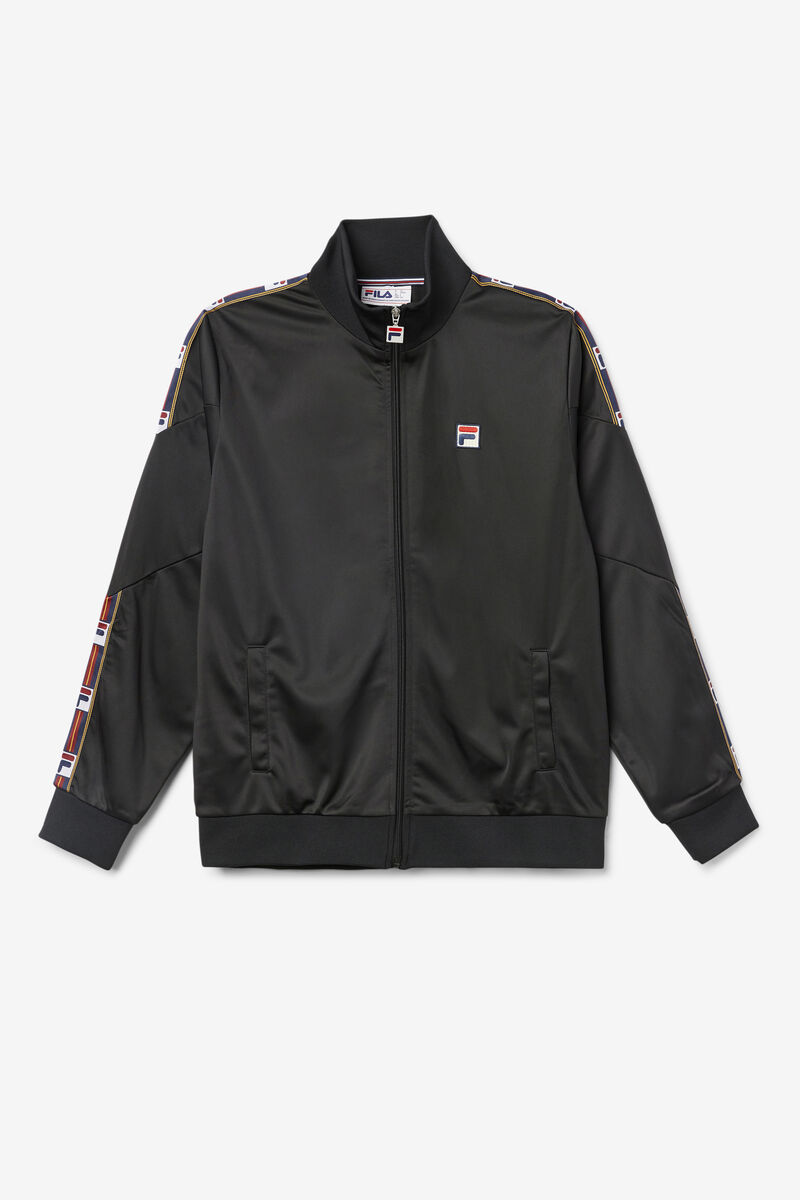 Black Men's Fila Carson Track Jacket Jackets | bBlzJC8q5eD