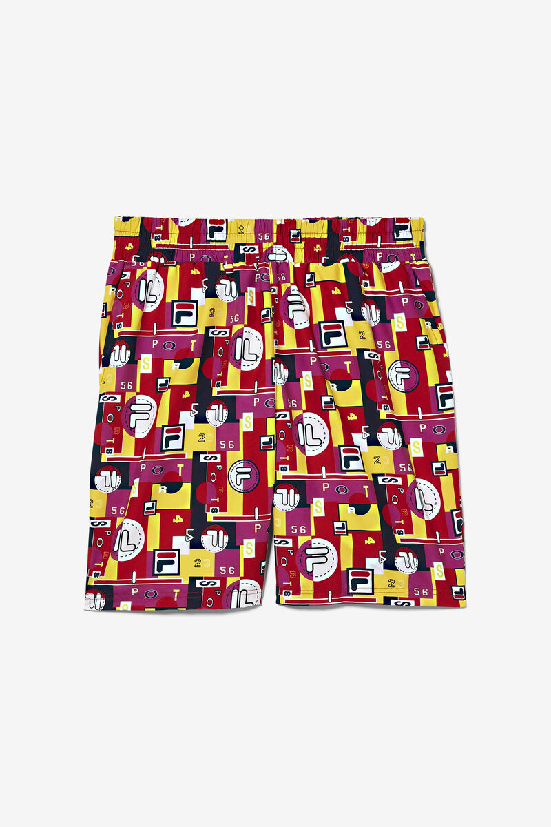 Black Men's Fila Keme Printed Swim Short Shorts | aeeUMXEGJu9