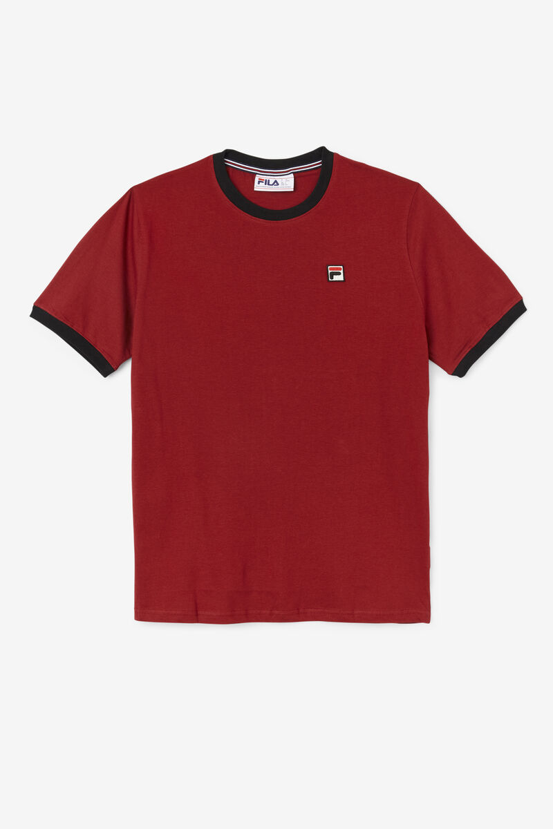 Black Men's Fila Marconi Ringer T Shirts | pPvOQtEZuOh