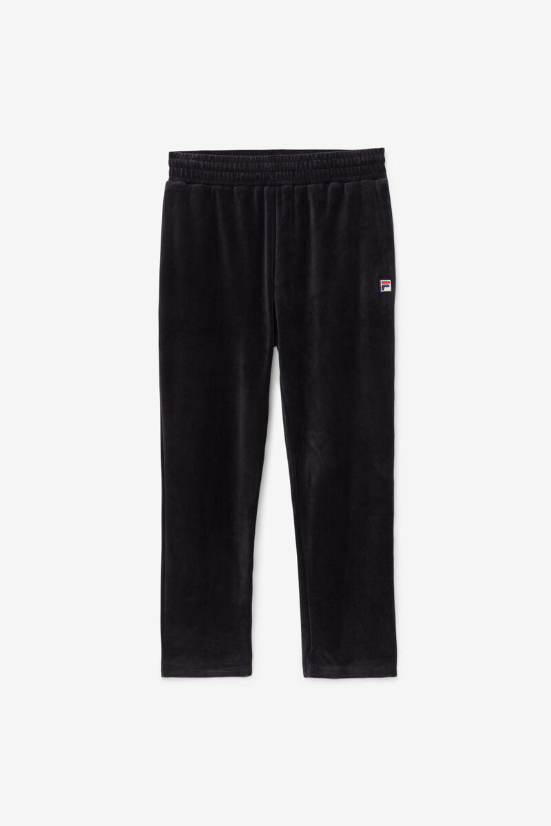 Black Men's Fila O-fit Velour Pant Pants | QWHkMrbV4uy