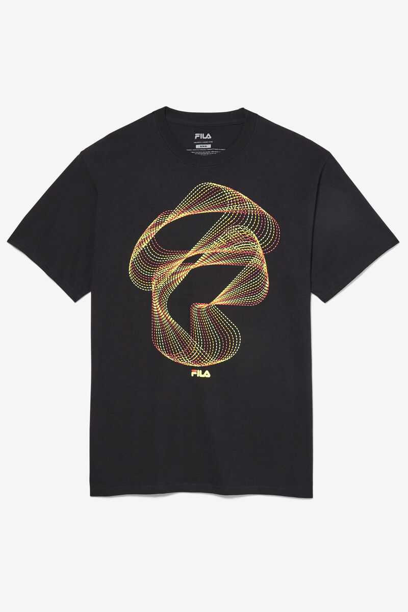 Black Men's Fila Optical Stitch T Shirts | Rt4n7hM6FLK