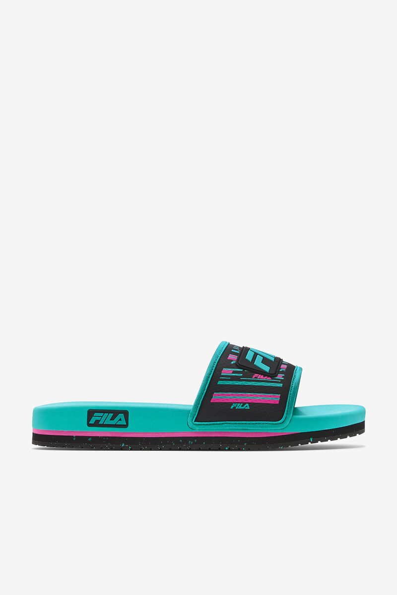 Black / Pink Men's Fila Lunar Slide Slides | mX1ycnCarEU