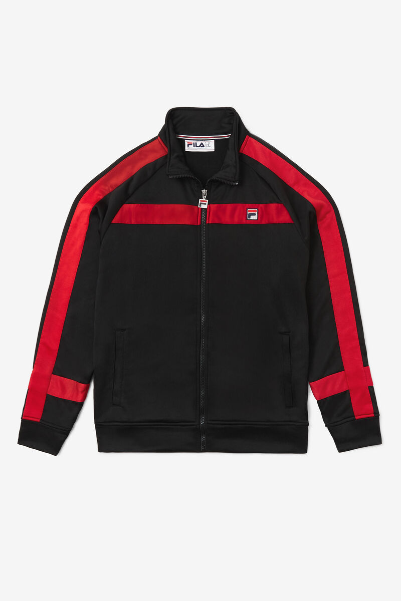 Black / Red Men's Fila Renzo Jacket Jackets | Ckp7USPwXQW