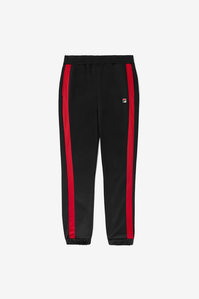 Black / Red Men's Fila Renzo Pant Pants | QJUzbFtZ1Nh