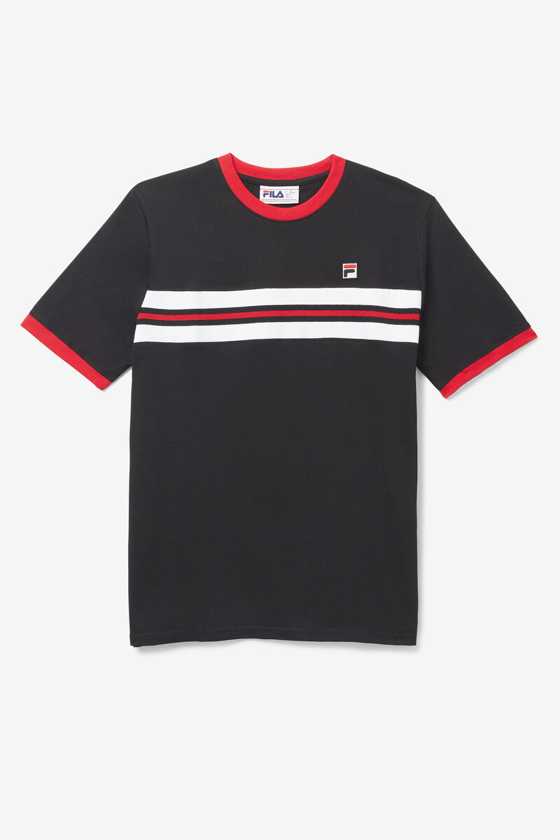 Black / Red / White Men's Fila Silver T Shirts | ow6XD9kNbCn