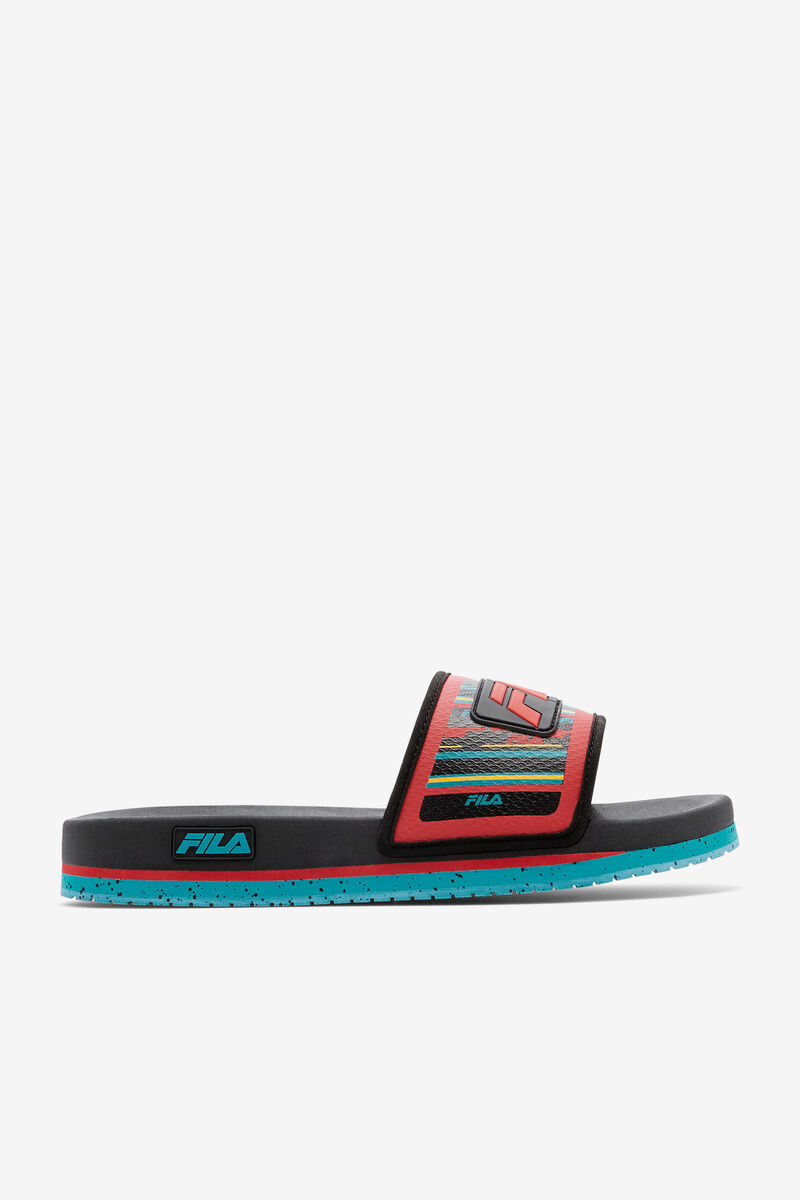 Black / Turquoise / Red Men's Fila Lunar Slide Slides | tR5Azs8ZkOF