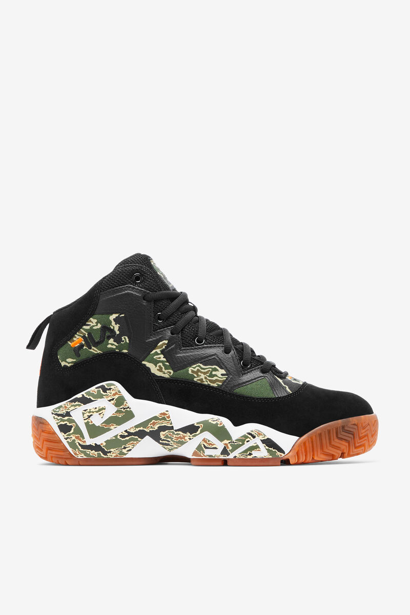 Black / White Men's Fila Basketball Shoe With Camo Detail | Fila Trainers | ENuOH4UbHVP