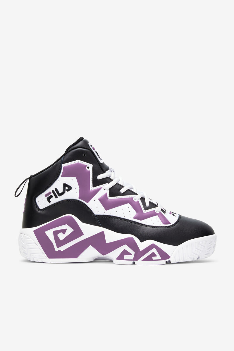 Black / White / Purple Men's Fila Mb Chunky High Top Trainers | Fila Trainers | 3l1apytHISv