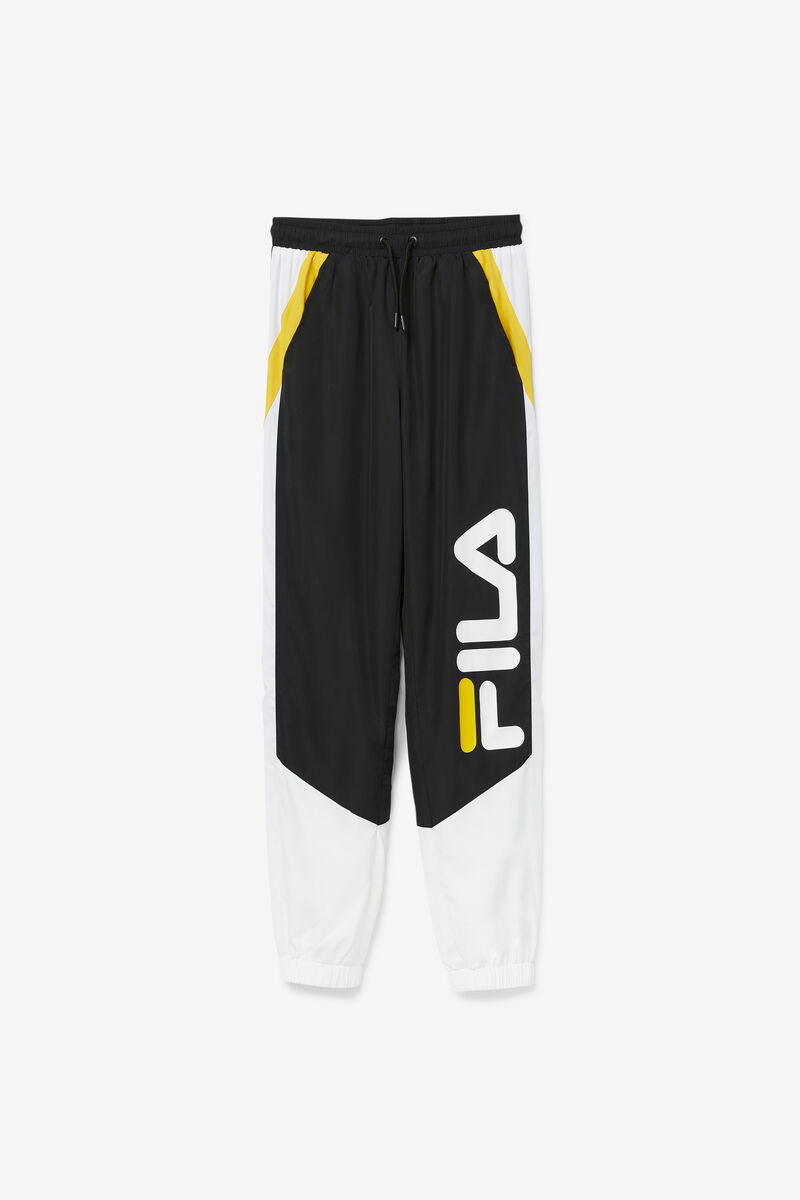 Black / White / Yellow Men's Fila Gustavo Pant Pants | Ar3JjWk2w8O