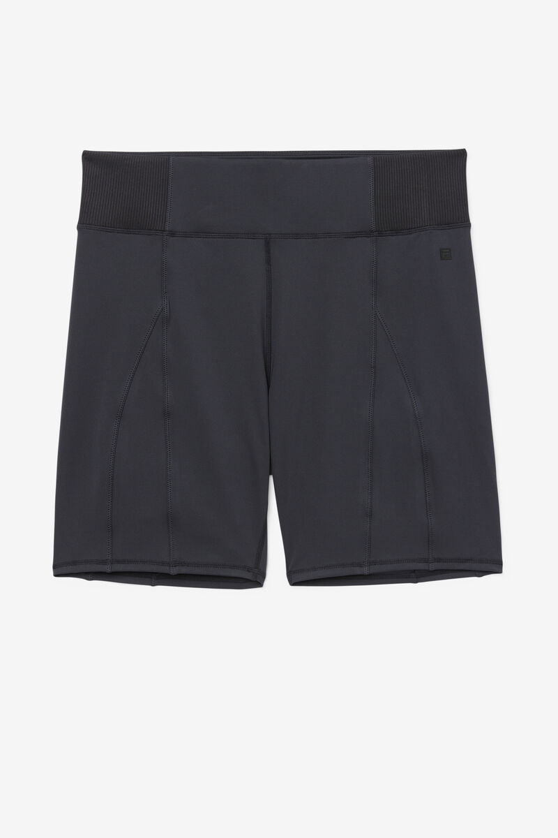 Black Women's Fila Forza 8" Texture Bike Short Shorts | EUdhdFfo5ce