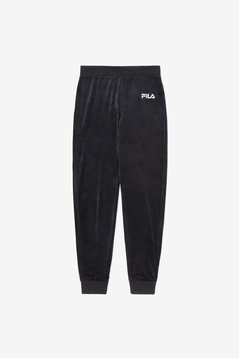 Black Women's Fila Sara Velour Jogger Pants | Ju9mEh6jNBJ