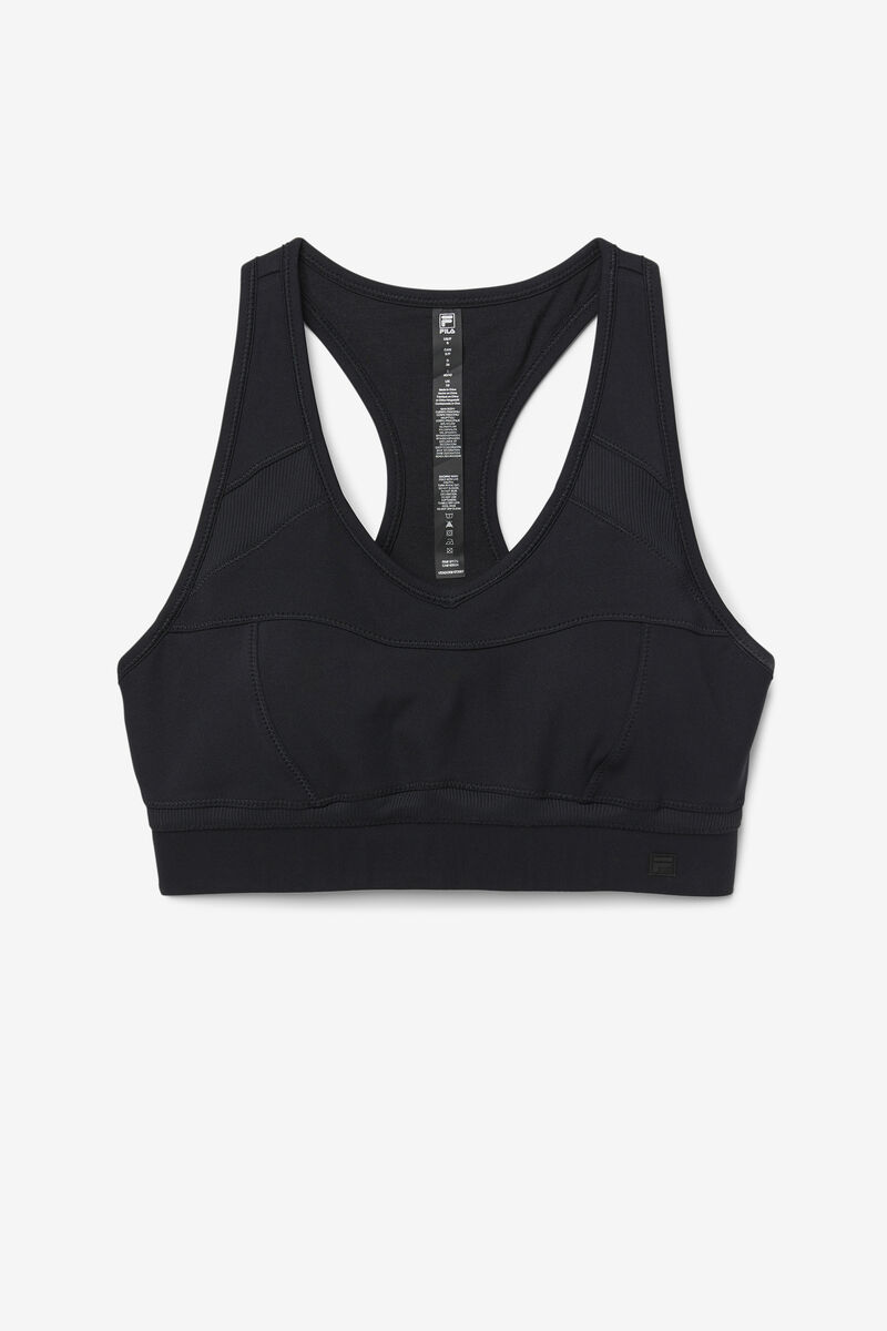 Black Women's Fila Uplift Racerback Sports Bra Sports Bra | T3bUsGdGVHg