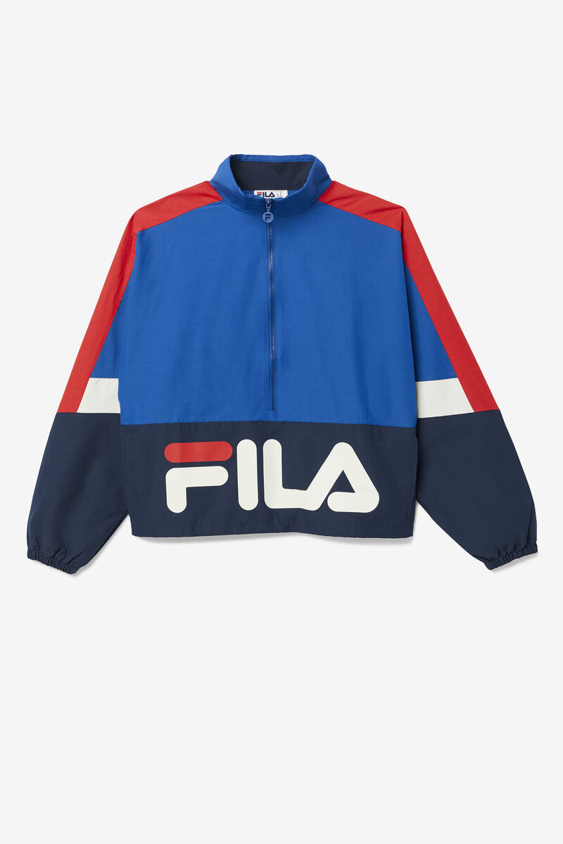 Blue / Navy / Red Men's Fila Reid Track Jacket Tracksuits | H3dGpSBHEpg