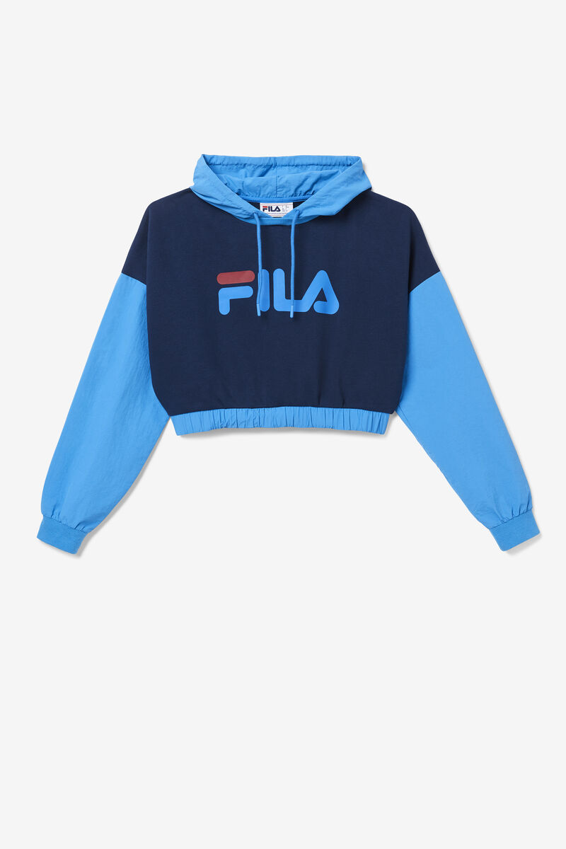 Blue / Navy / Red Women's Fila Saachi Hoodie Hoodies | Py3e386OA6C