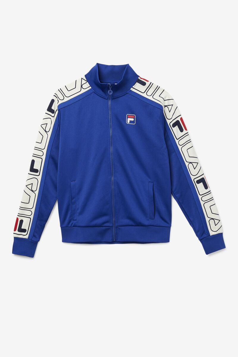 Blue / Red Men's Fila Gatlin Track Jacket Tracksuits | TEWd4Ssp9Vj