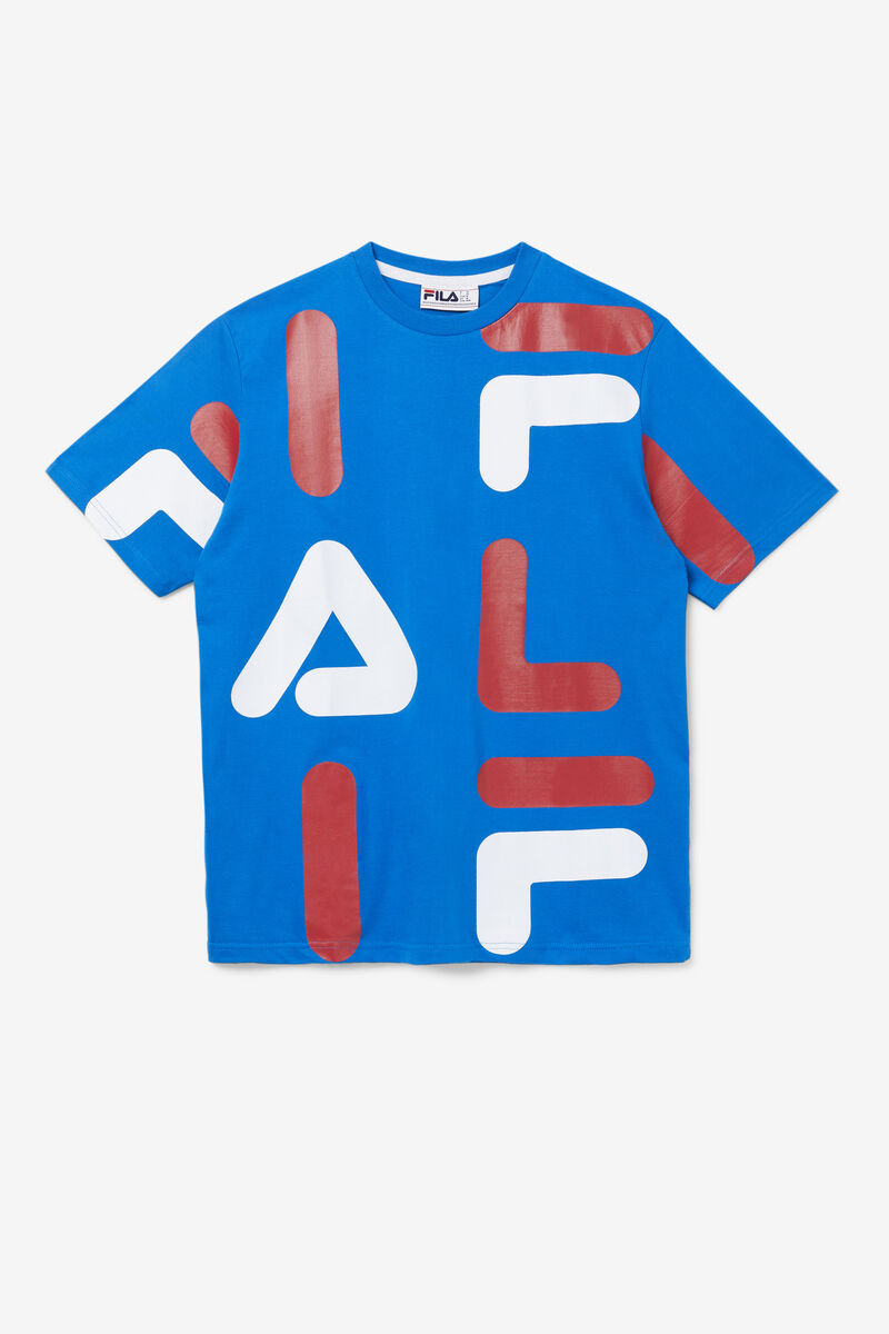 Blue / Red / White Men's Fila Bennet T Shirts | xI8xsLhfif8