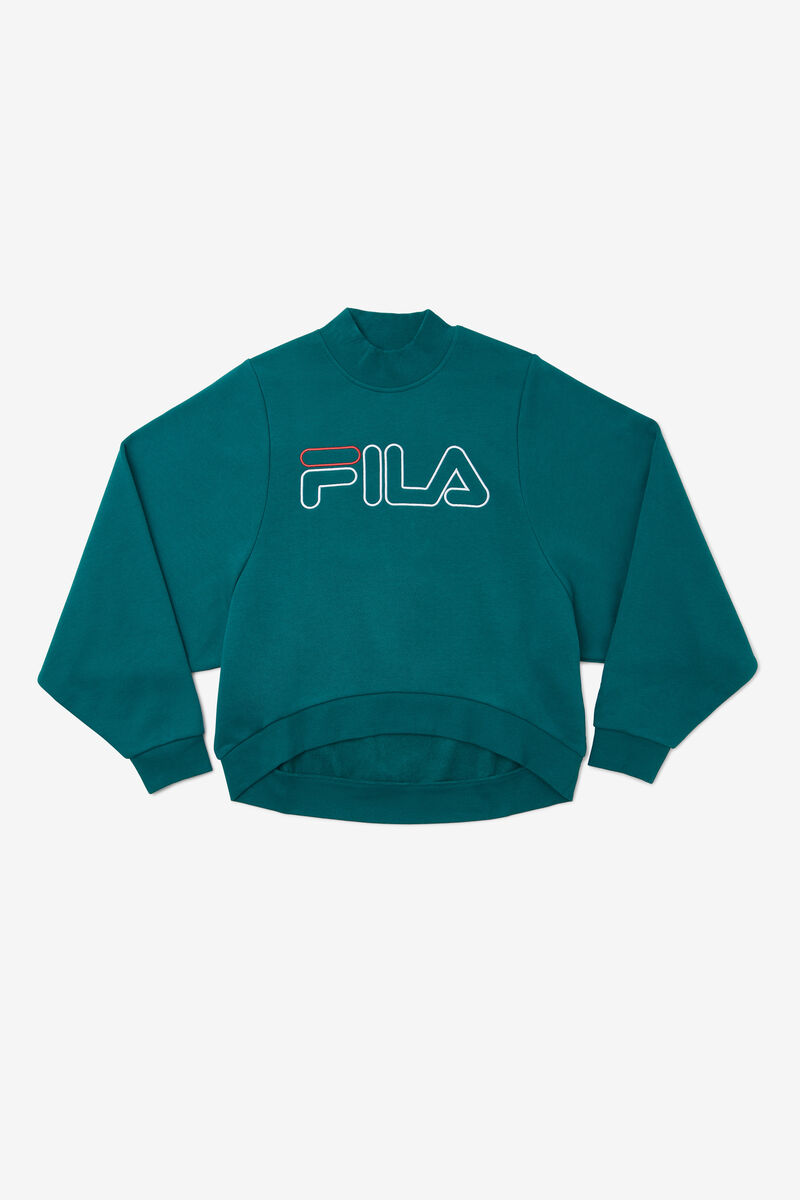 Blue / White Women's Fila Hanami Sweatshirt Sweatshirts | kLRGpMvnQZU