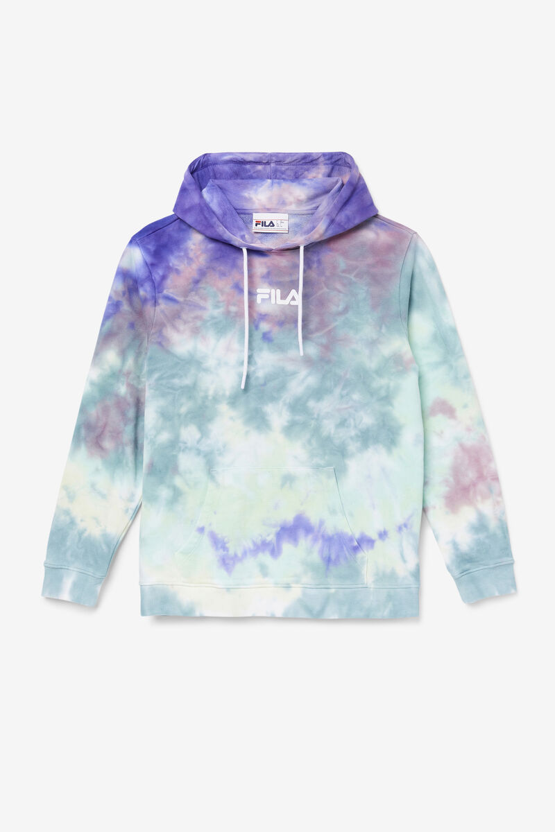 Blue Women's Fila Aerolynn Tie Dye Hoodie Hoodies | 9iSz9rSIvMY