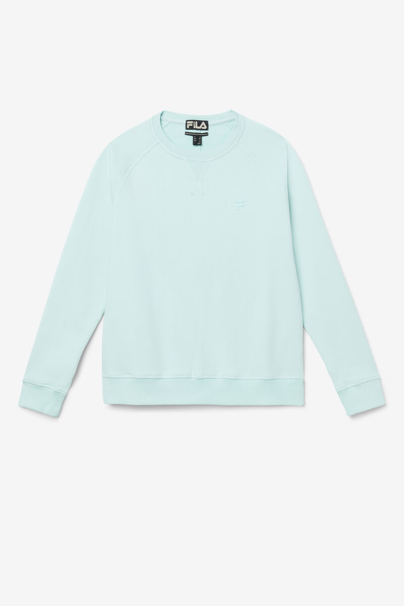 Blue Women's Fila Logan Crewneck Sweatshirts | oUNzxeWe4T5