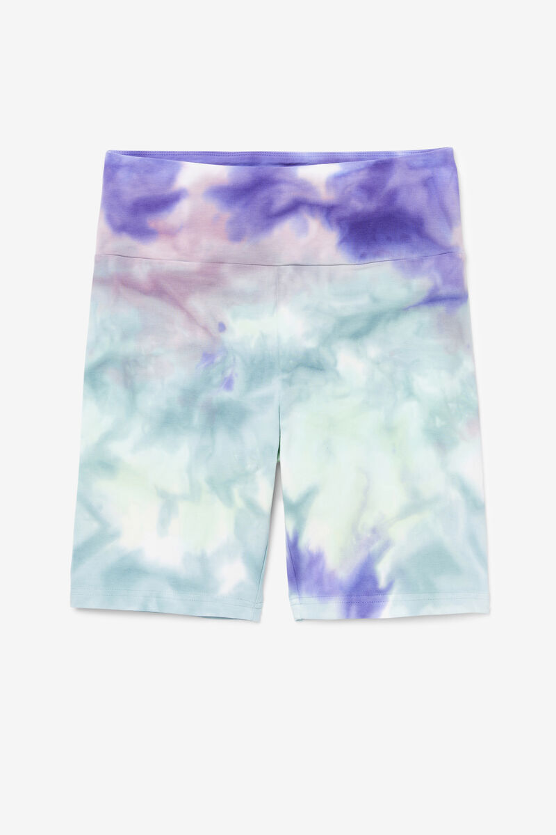 Blue Women's Fila Taima Tie Dye Bike Short Shorts | 7XWZdSESs5B