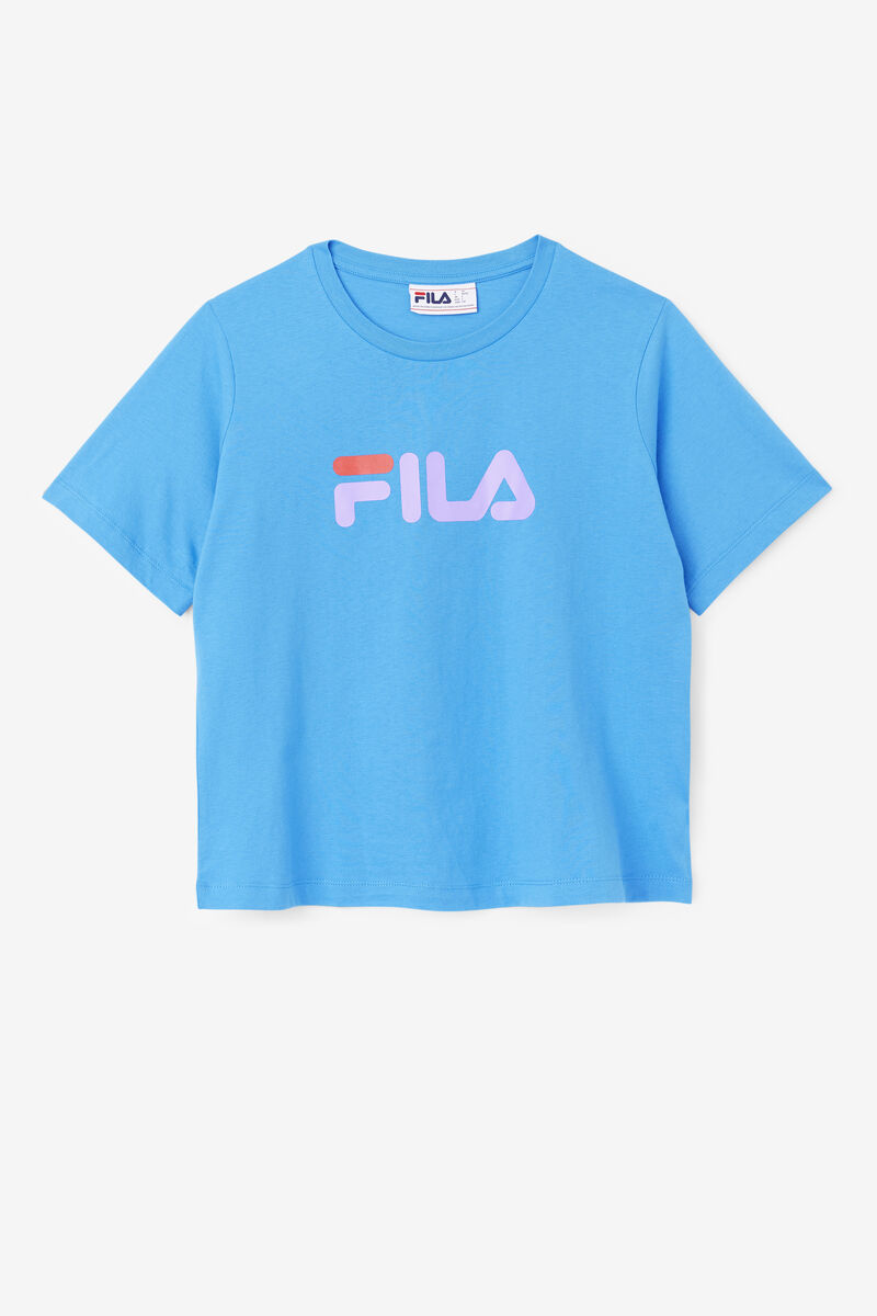 Blue Women's Fila Thea T Shirts | teOndRbpLOo