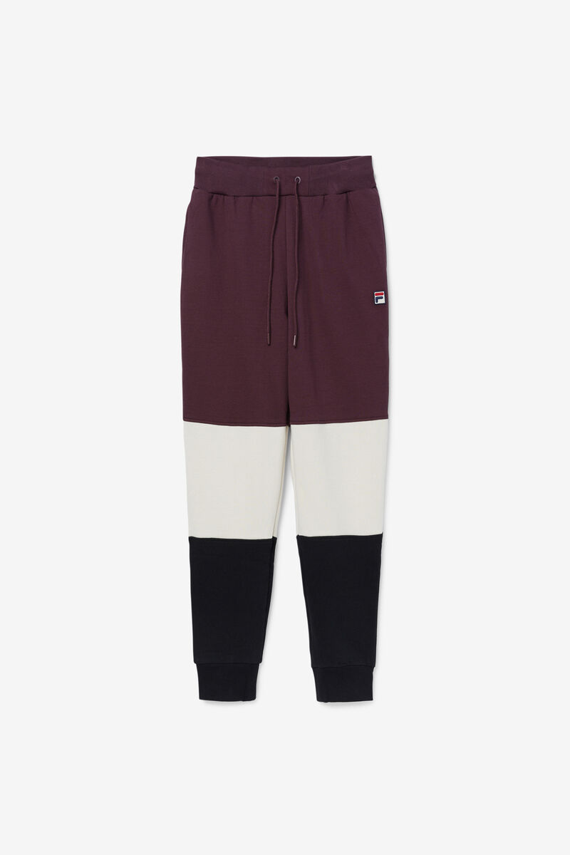 Brown / Black Men's Fila France Pant Pants | TELGtkqtgDl