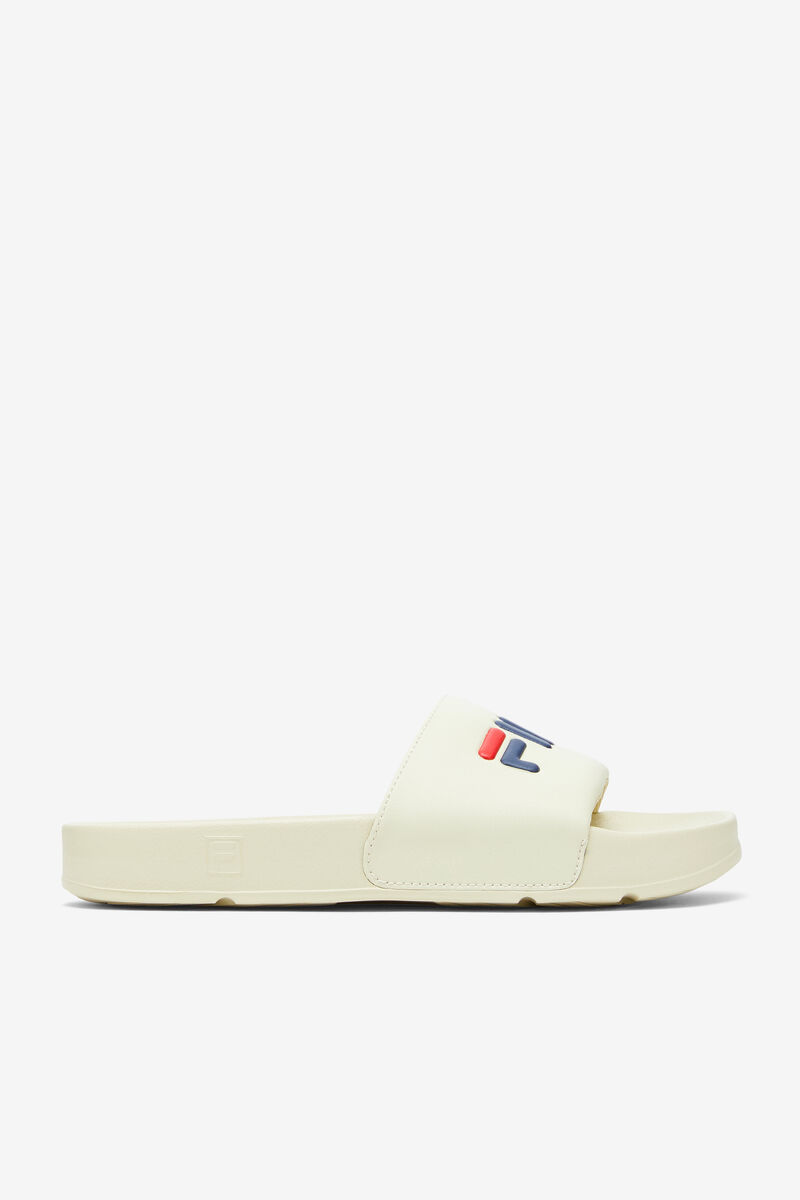 Cream / Navy / Red Men's Fila Drifter Sandals | InzhmiTNfIN