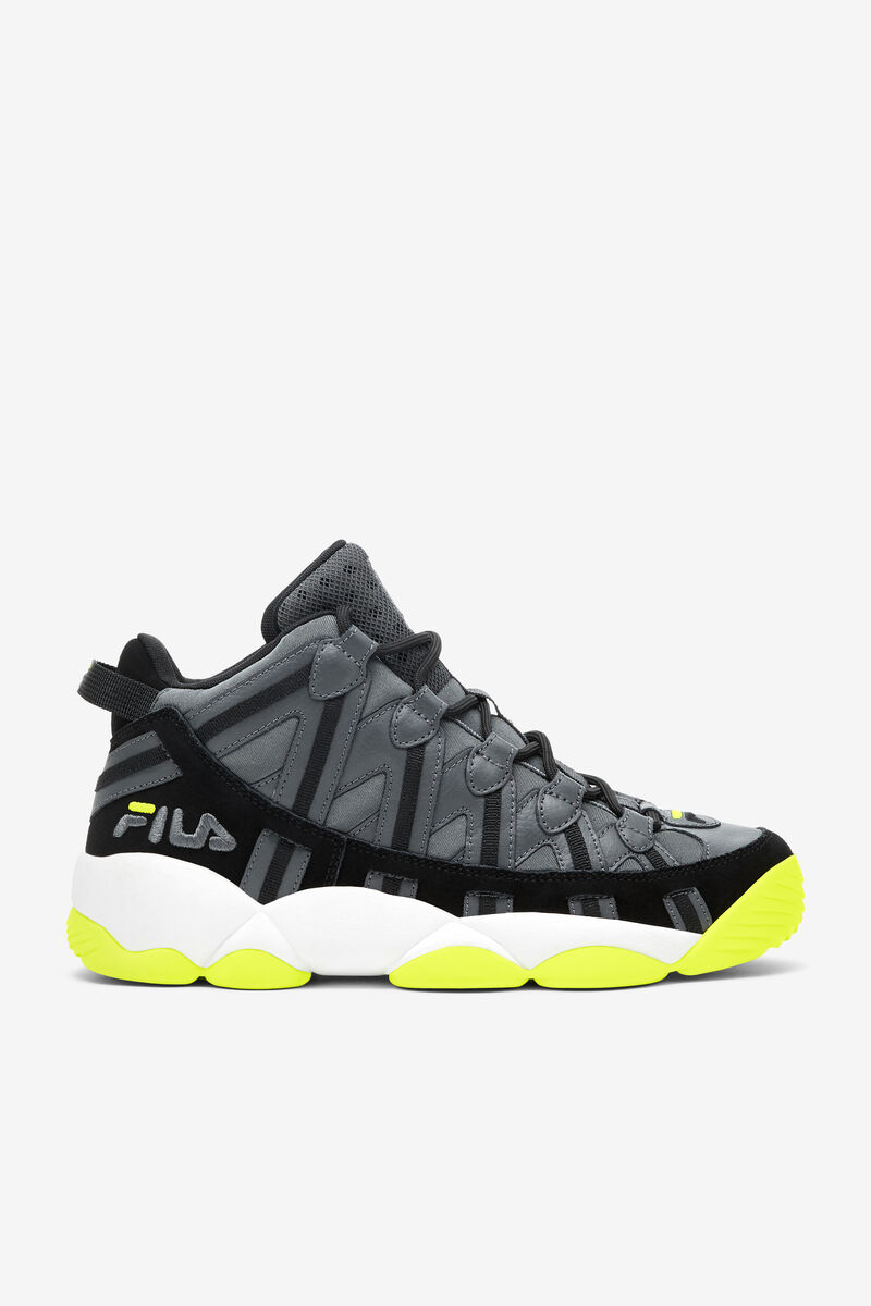 Dark Grey / Black / Yellow Men's Fila Jerry Stackhouse Spaghetti Trainers | Fila Trainers | QnIU7xPa