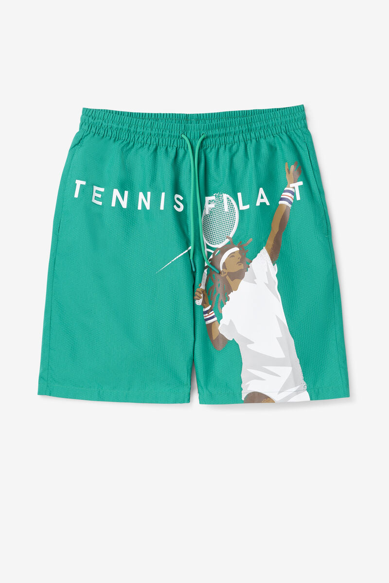 Green Men's Fila Cook Seersucker Short Shorts | AQqzoz2oAwr