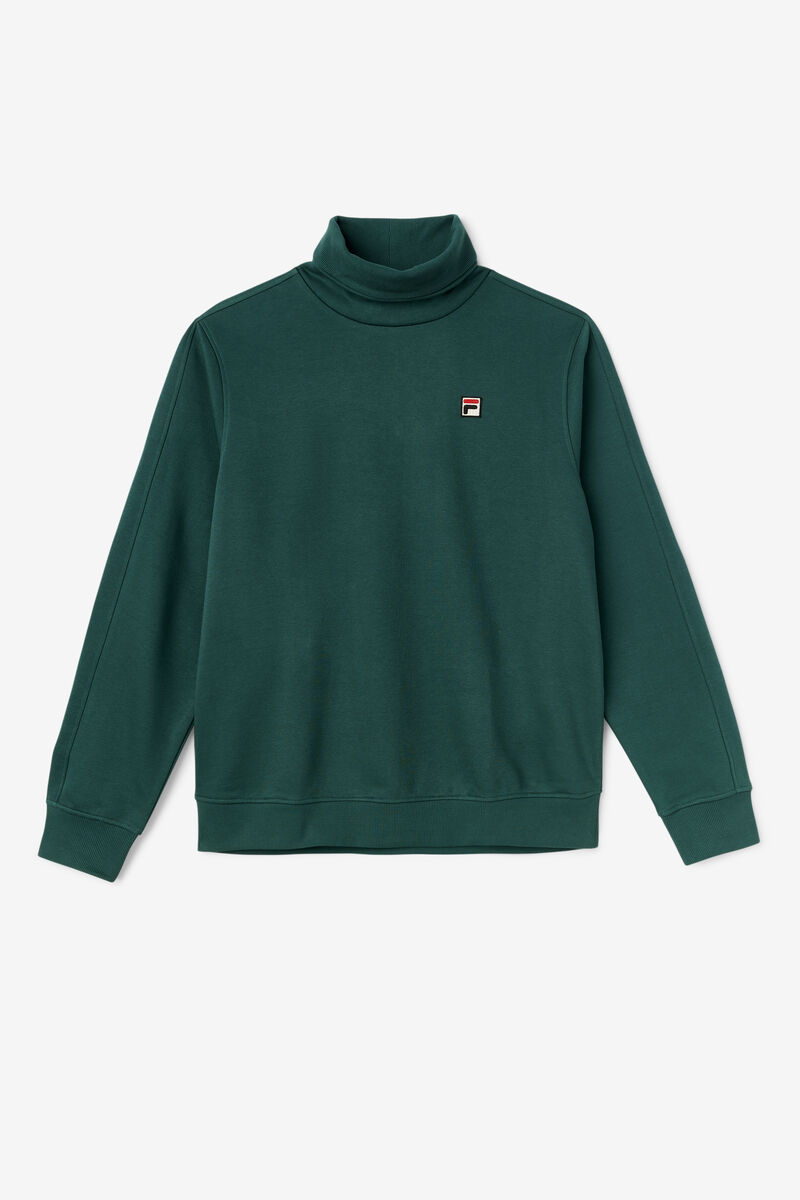 Green Men's Fila Noah Fleece Turtleneck Sweatshirts | GRKySiefX2j