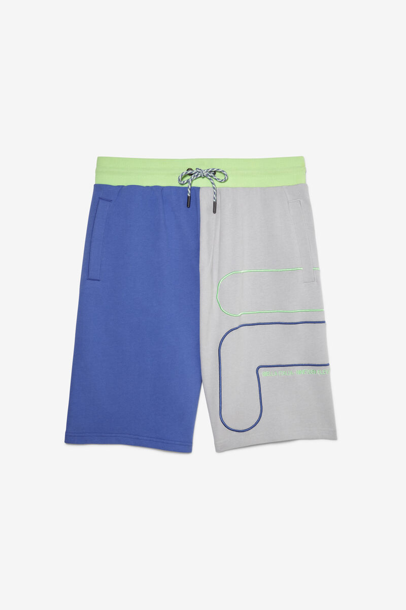 Grey / Blue / Green Men's Fila Sami Short Shorts | iMVCl2ALCEe