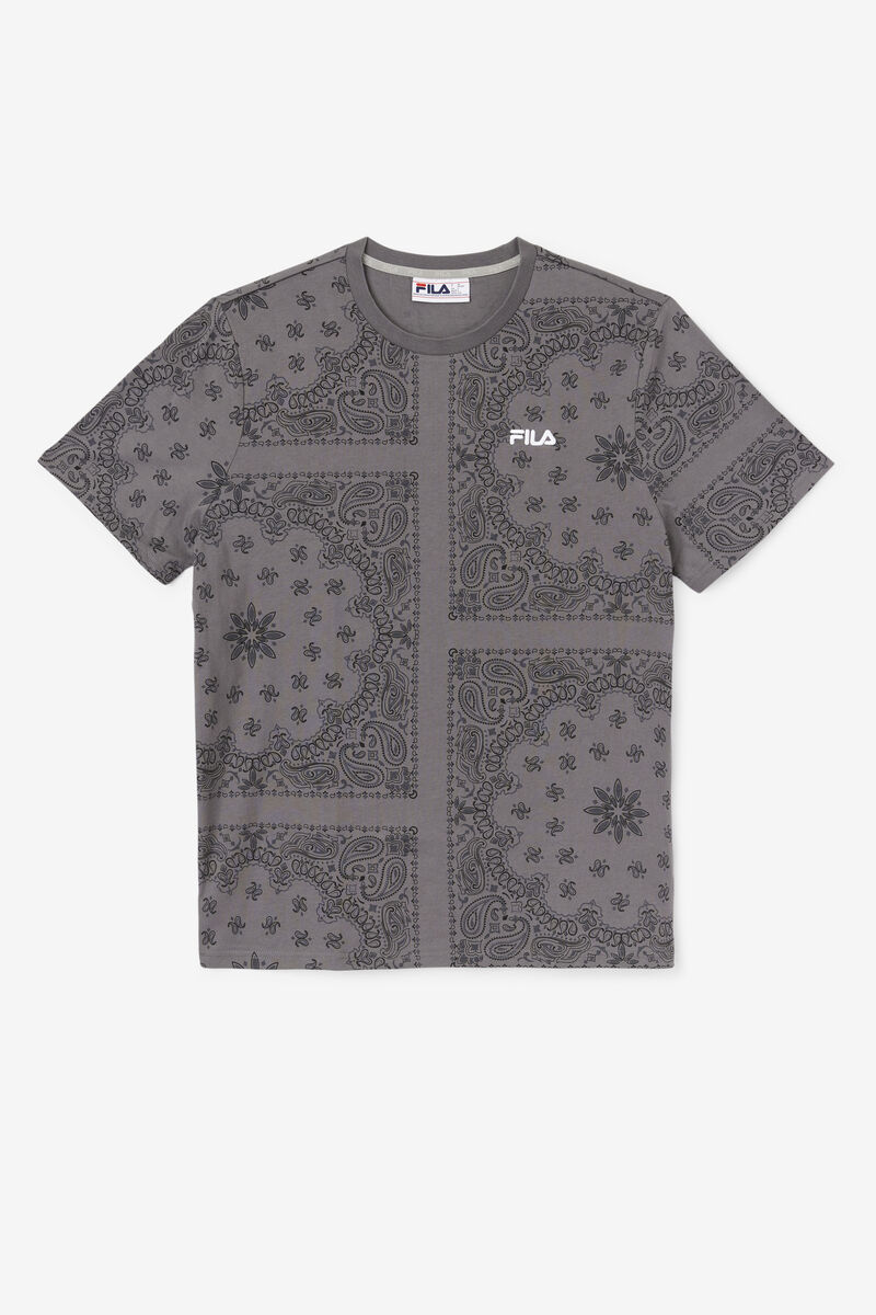 Grey Men's Fila Kensico T Shirts | qsVMC9yTqLm