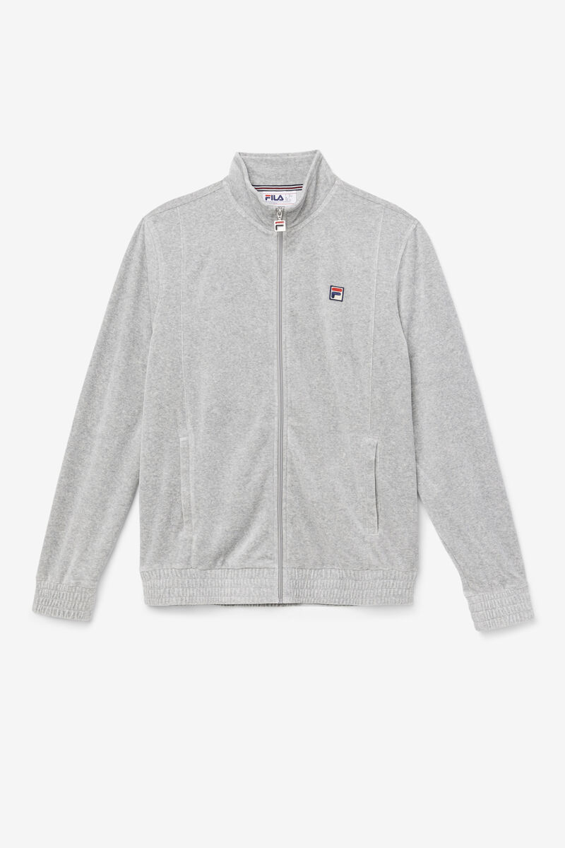 Grey Men's Fila O-fit Velour Jacket Jackets | oKUzebc6RJ9