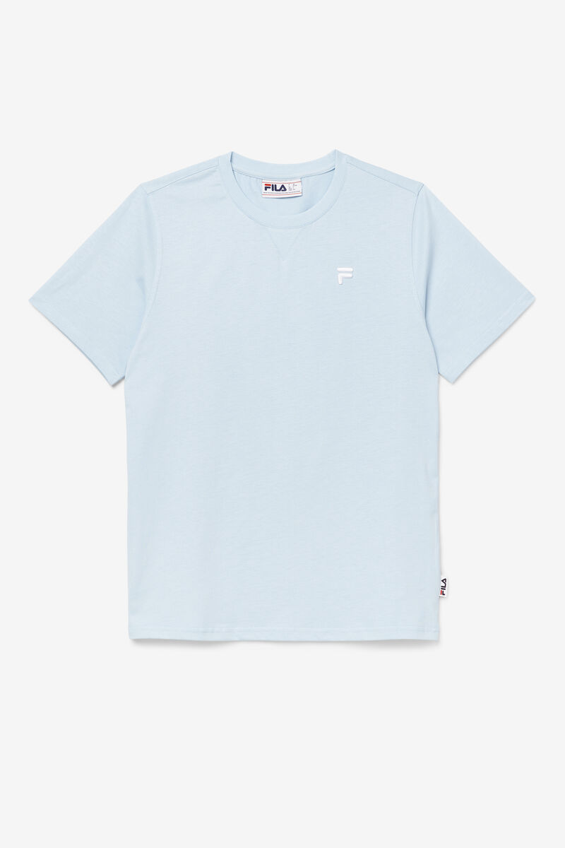 Light Blue Men's Fila Derion T Shirts | EBUMCdB5UIy