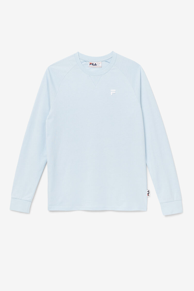 Light Blue Men's Fila Flynn Long Sleeve Shirt | tRoEhfmdwYt