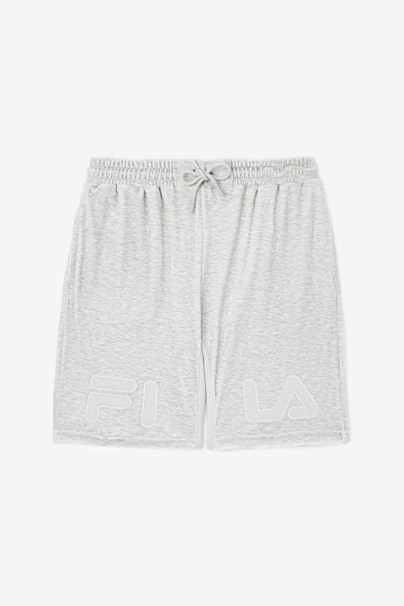 Light Grey Men's Fila Arc Velour Short Shorts | HqV1JT2HLMR