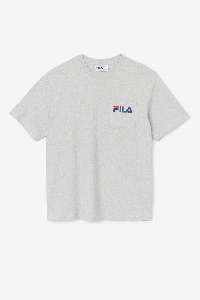 Light Grey Men's Fila Curtis Pocket T Shirts | 93fIDjtG1fJ