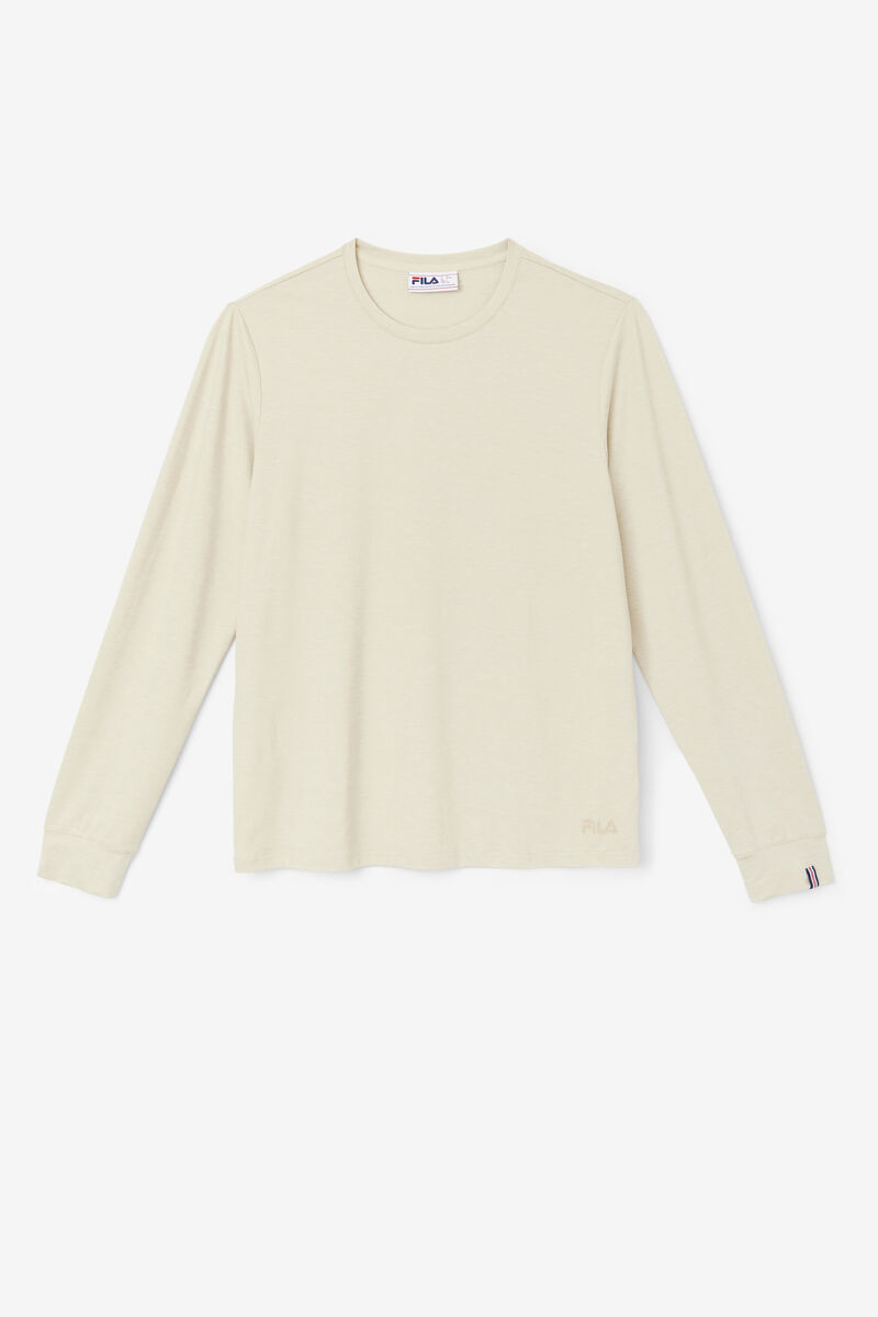 Light Yellow Men's Fila Commuter Long Sleeve T Shirts | FGLjApBTOgK