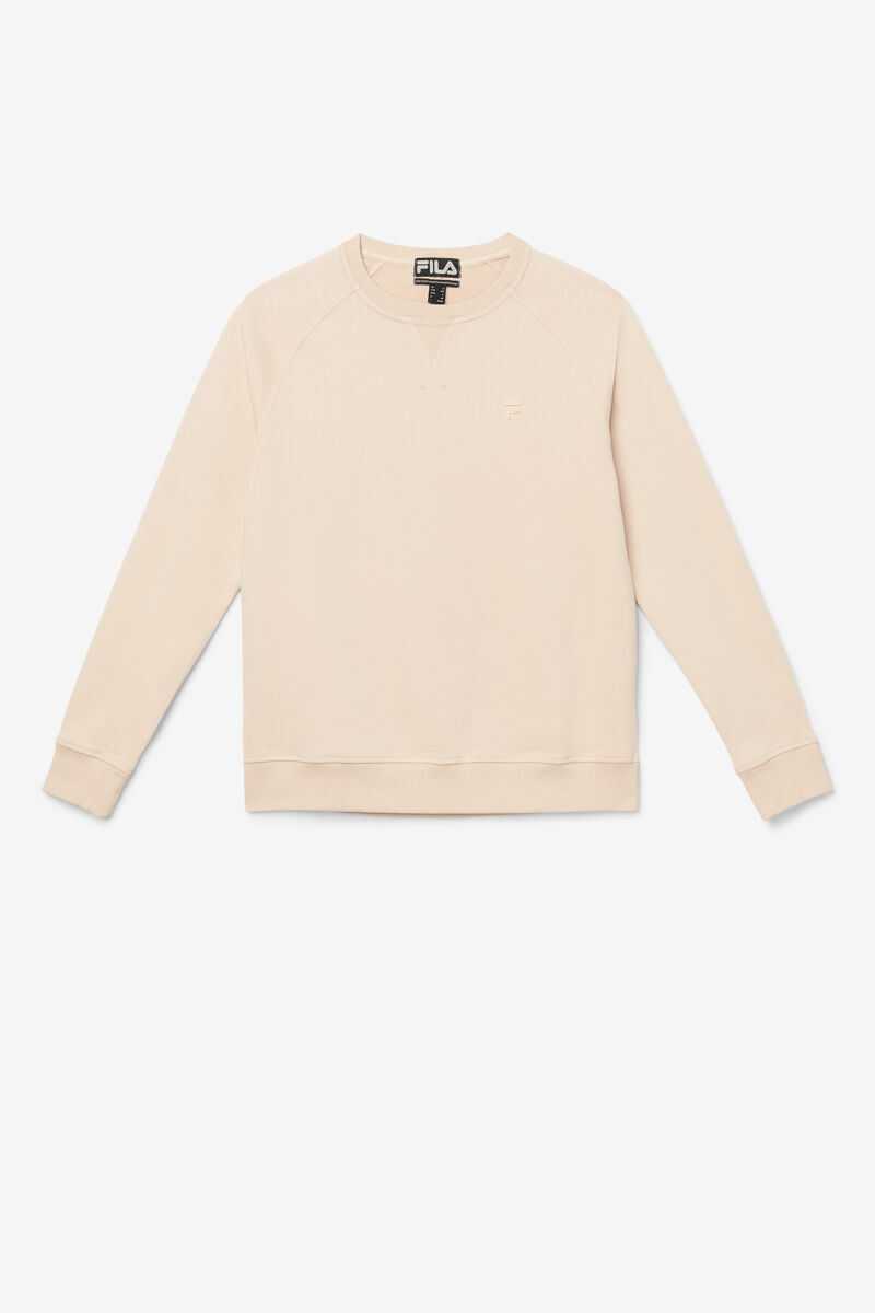 Light Yellow Women's Fila Logan Crewneck Sweatshirts | 9NAe8bbLQGV