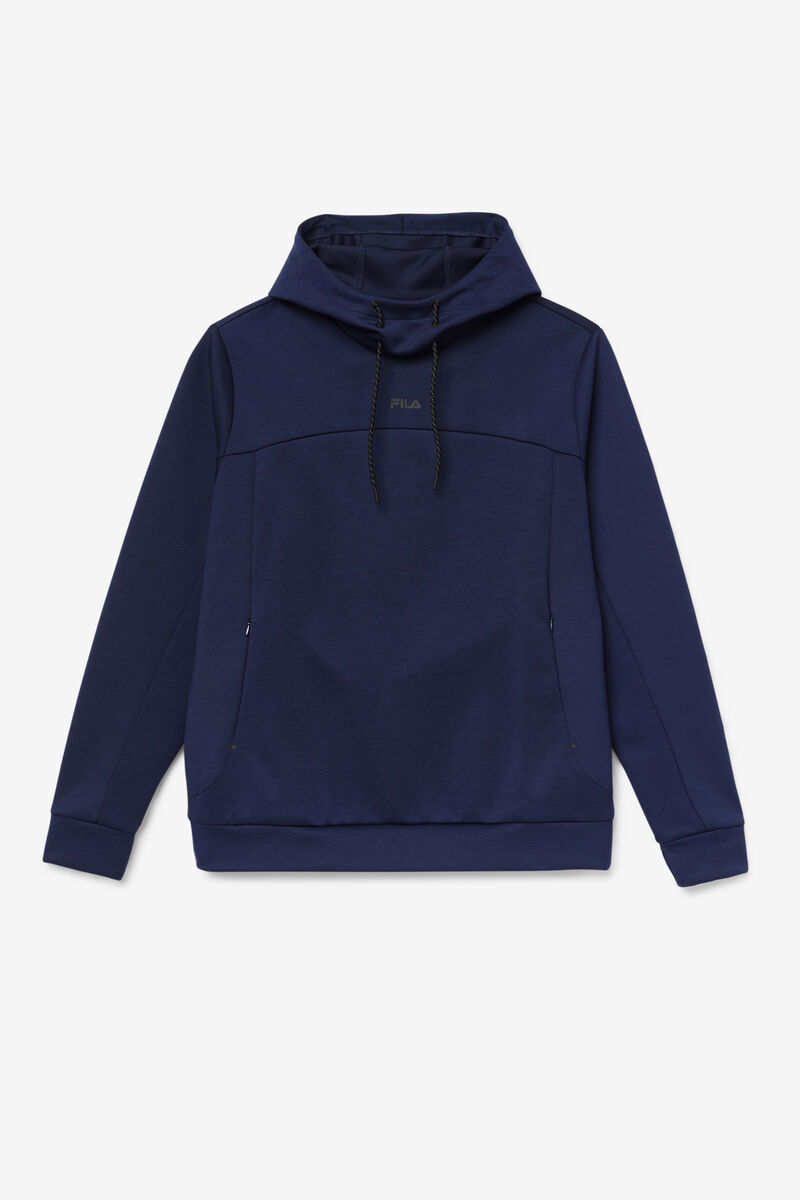 Navy / Black Men's Fila Aadheen Hoodie Hoodies | tNdnXbrkpgO