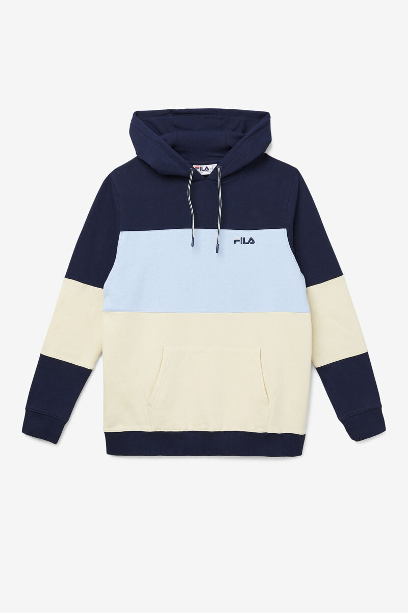 Navy / Light Blue / Brown Men's Fila Bryan Hoodie Hoodies | xNmX7ZIqgkh