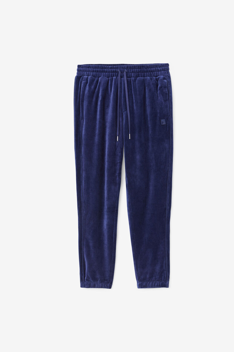 Navy Men's Fila Deverall Velour Pant Pants | DVvh19Ym5Pd