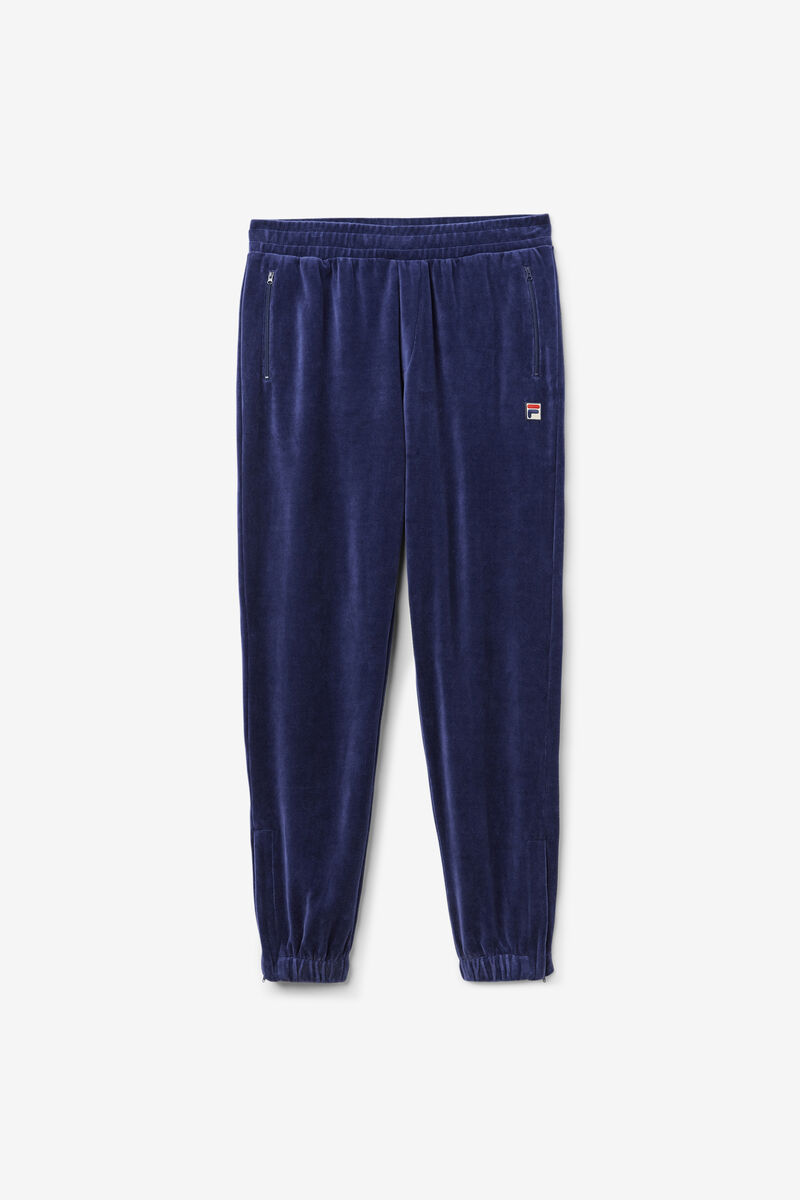 Navy Men's Fila Dortmund Velour Jogger Pants | iEYpWGHBm3o