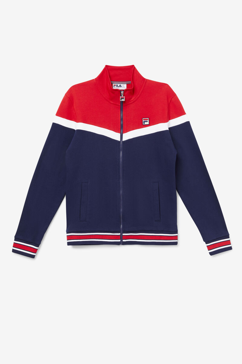 Navy Men's Fila Flint Track Jacket Jackets | cPh6YzsDIhq