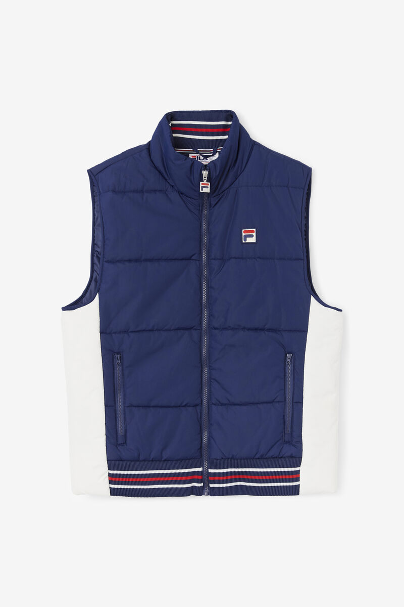 Navy Men's Fila Matias Vest Outerwear | Vt5RxpiuDDl